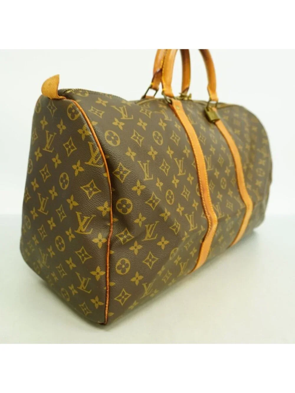 Louis Vuitton Boston Bag Monogram Keepall 50 Brown